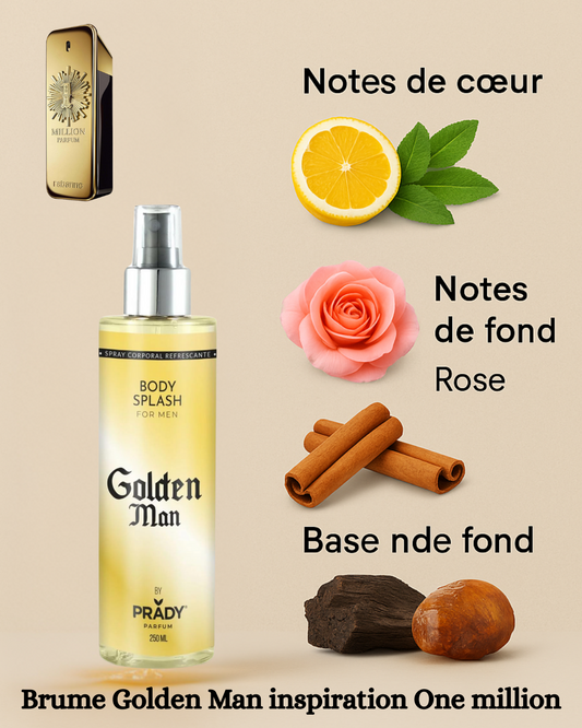 Brume Corporelle Prady - Golden Man inspiration One million