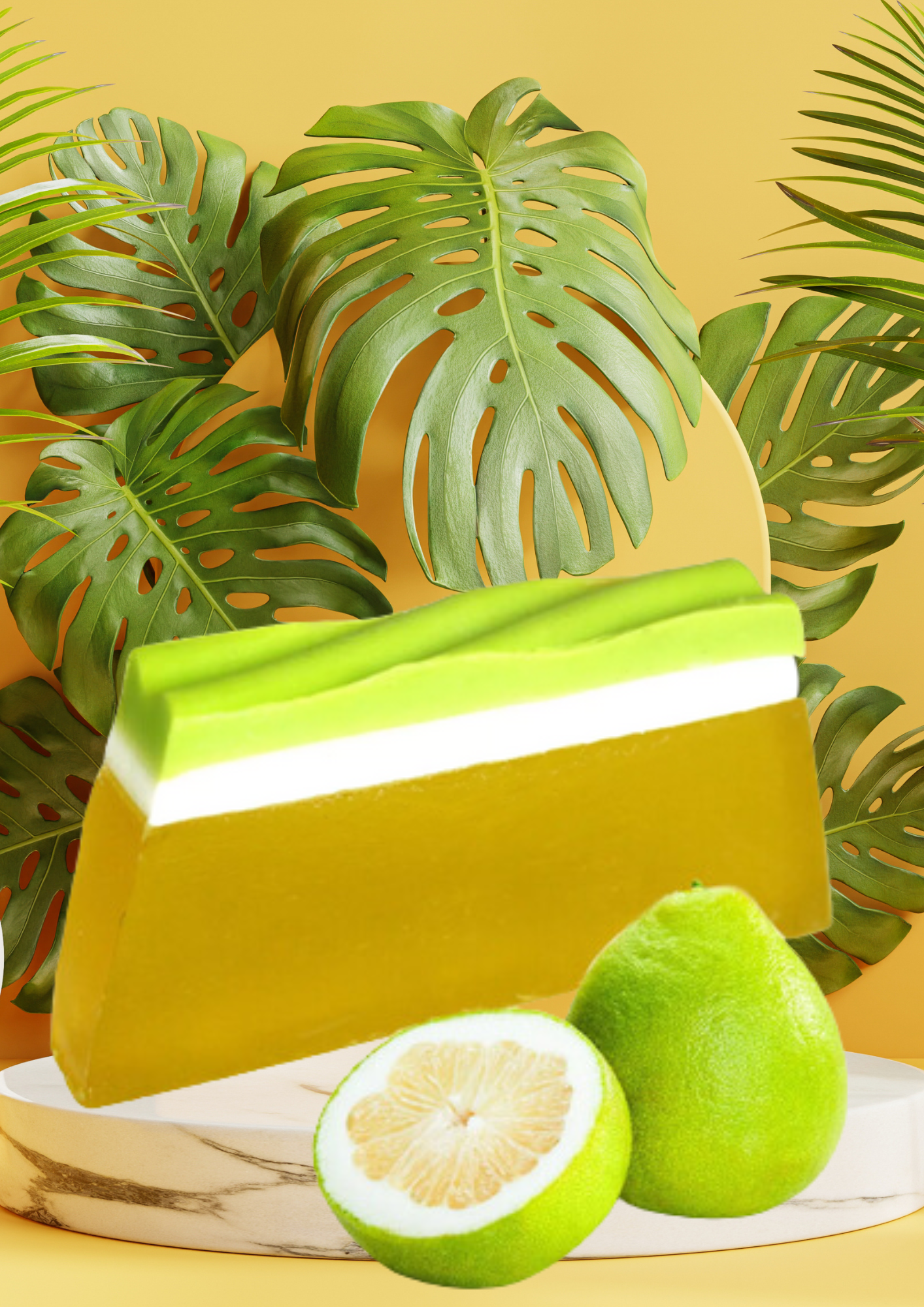 Tranche de savon artisanal | Pamplemousse