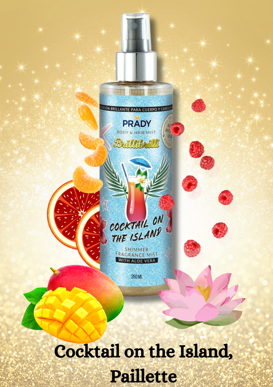 Brume pailletée Corp et Cheveux - Cocktail on the Island