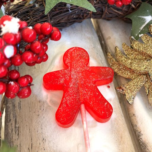 Savon de forme oringinal | Sucette Gingerbread Sucre d'Orge Fraise