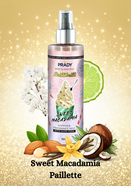 Brume pailletée Corp et Cheveux - Sweet Macadamia