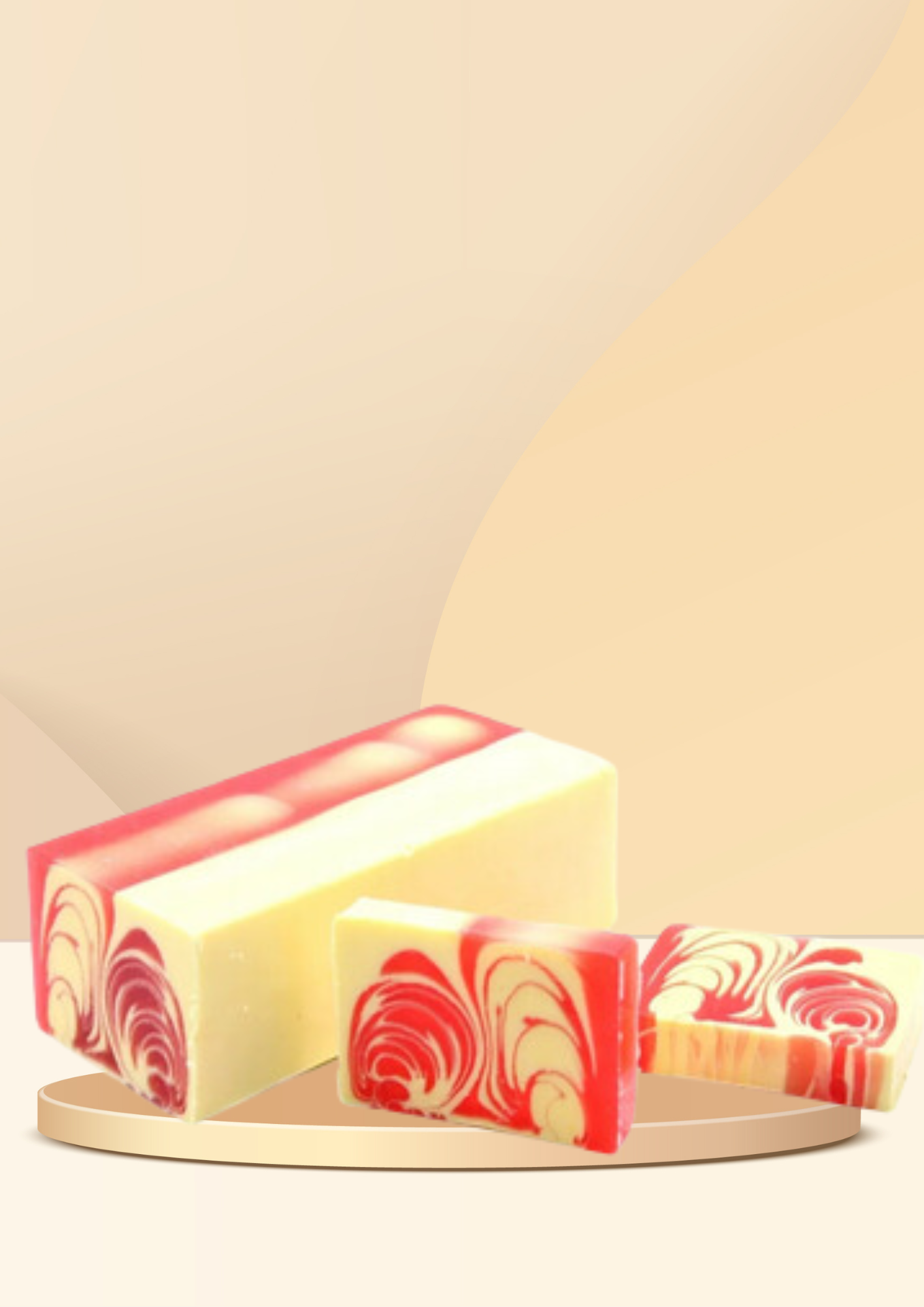 Tranche de savon artisanal | Fraise