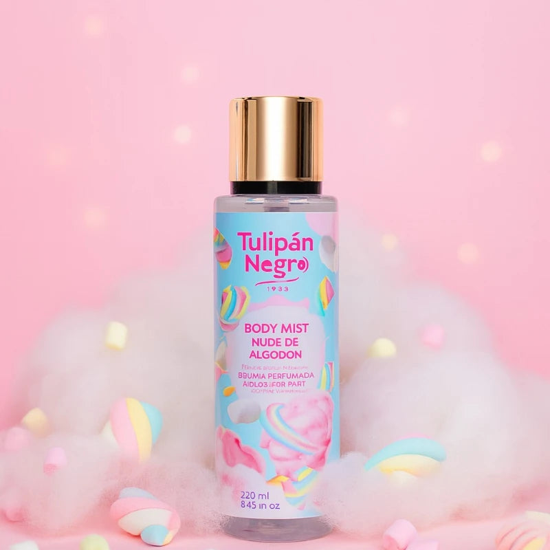 🍭 Brume Parfumée Corps – Barbe à Papa | Tulipán Negro (250 ml)