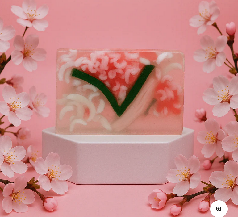 Tranche de savon artisanal   | Sakura
