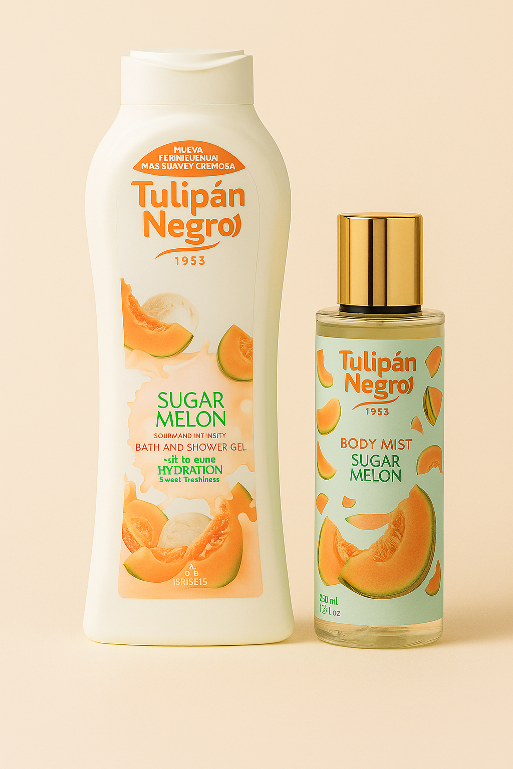 🍈 Pack Duo Sugar Melon | Tulipán Negro – Gel Douche 650 ml + Brume Parfumée 250 ml