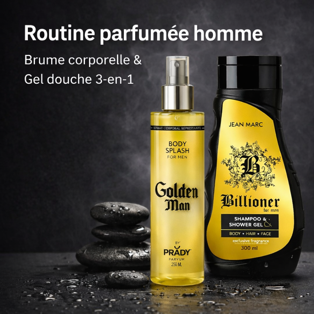 🖤 Routine parfumée homme – Brume & Gel douche one million