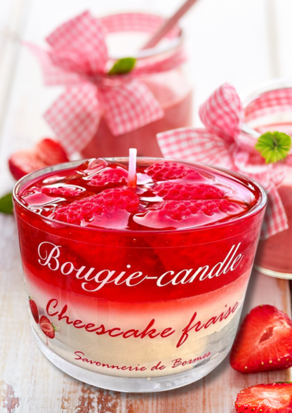 Bougie Verrine - Cheesecake Fraise