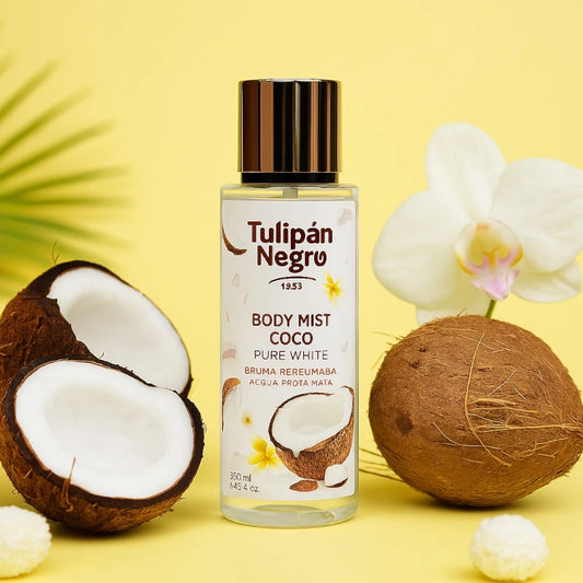 🥥 Brume Parfumée Corps – Coco Pure White | Tulipán Negro (250 ml)