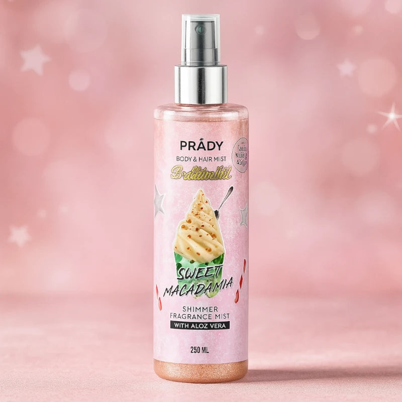 Brume pailletée Corp et Cheveux - Sweet Macadamia