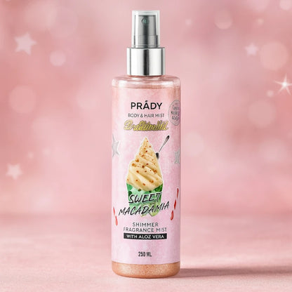 Brume pailletée Corp et Cheveux - Sweet Macadamia