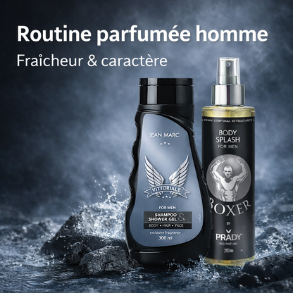 🖤 Routine parfumée homme – Brume & Gel douche invictus