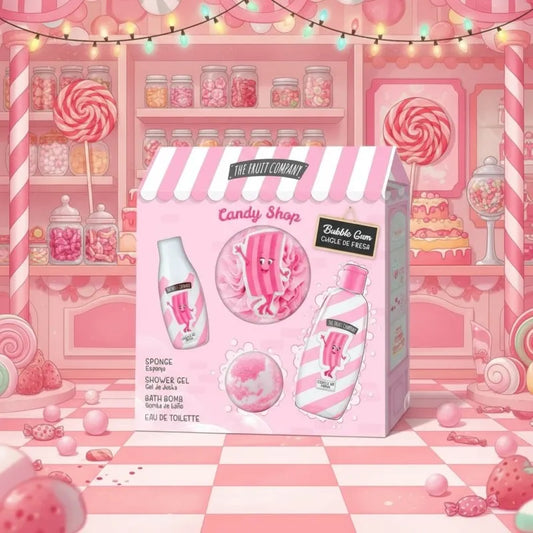 🍬 Coffret Bain 4 pièces Candy Shop – Bubble Gum | The Fruits Company