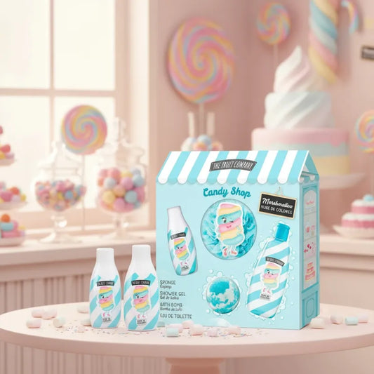 🍬 Coffret Bain 4 pièces Candy Shop – Guimauve | The Fruits Company