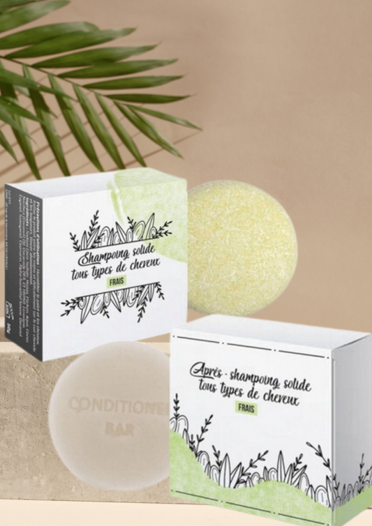 Pack Shampoing et Après Shampoing Solides pour Tous Types de Cheveux