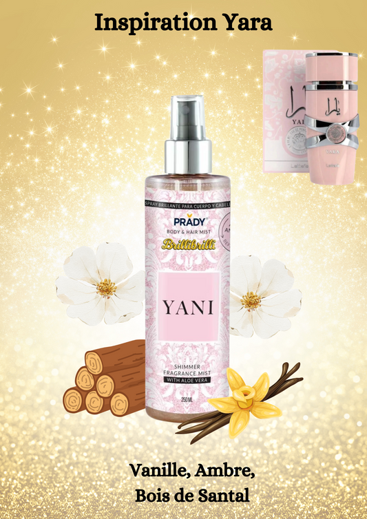 Brume Scintillante Corps &amp; Cheveux – Yani by Prady